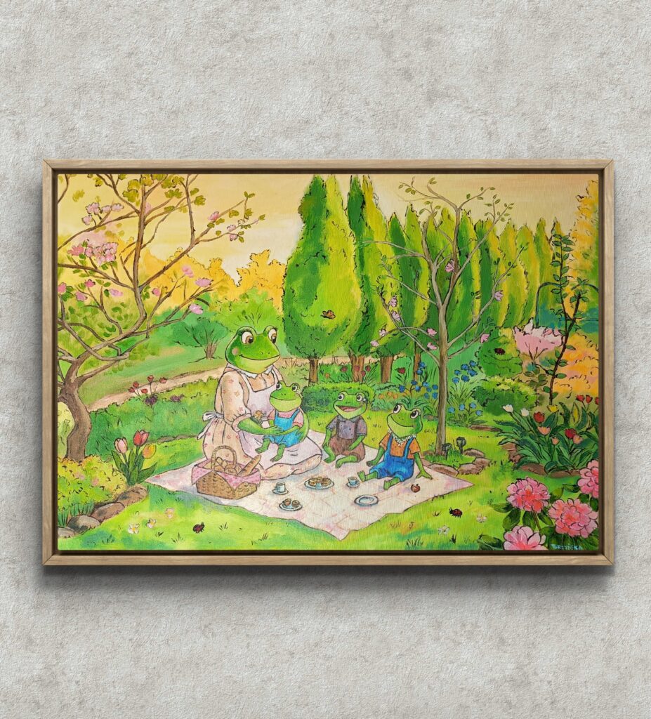 "Ogród w, którym rośnie miłość,, 50x70 akryl